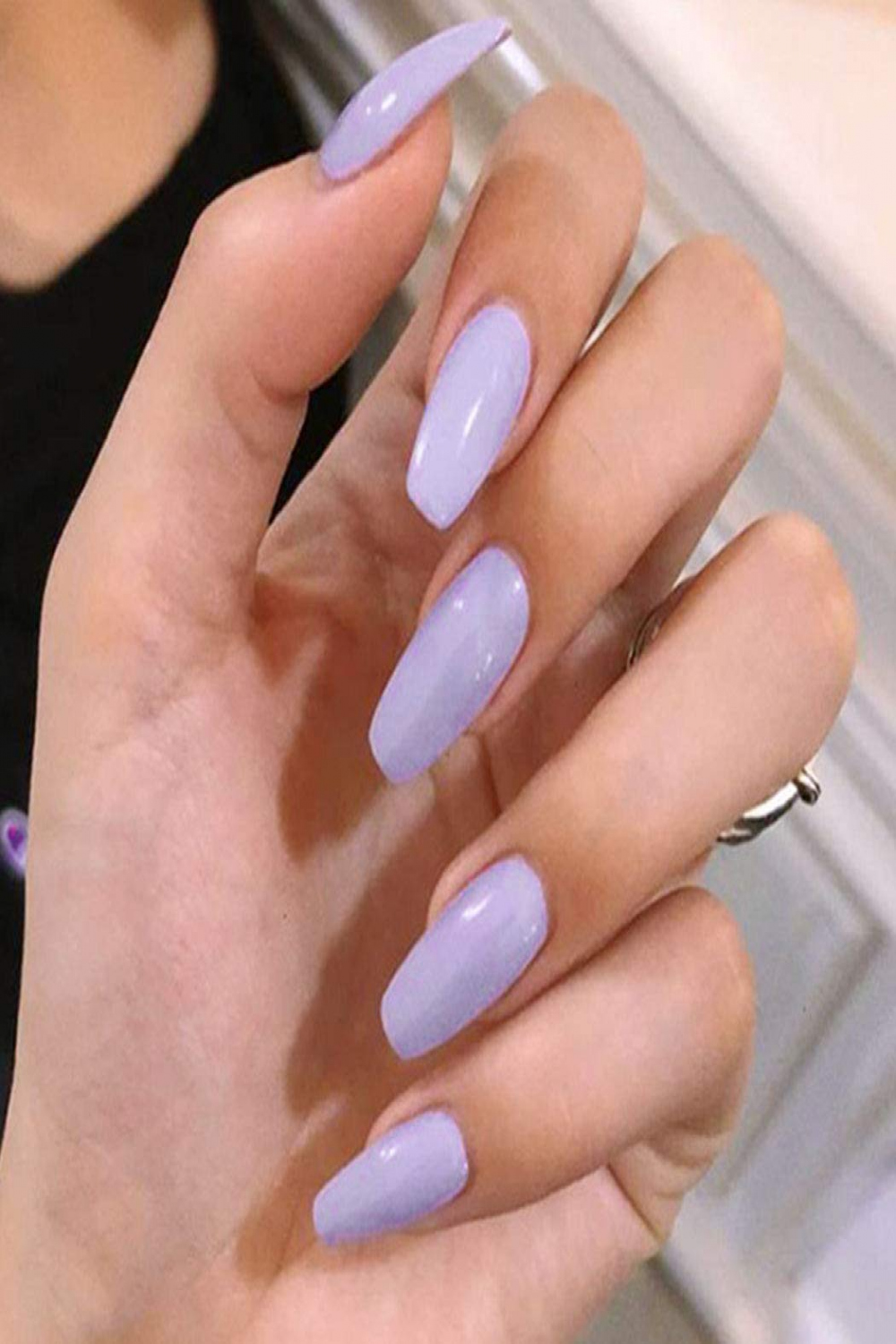 Adflyco Glossy Long Fake Nails Purple Coffin Press on Nails Acrylic Full  Cover False Nails for Women and Girls (Pcs) (SET)