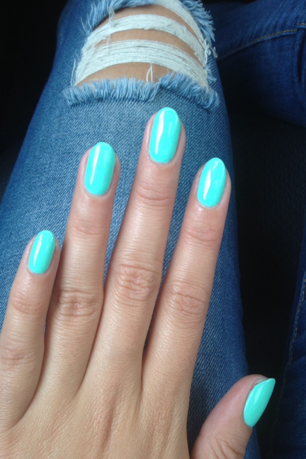 Almond shaped nails  Almond nails designs, Blue nails, Turquoise