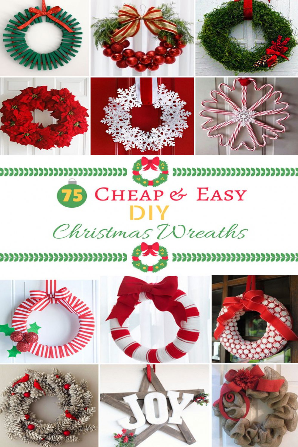 Best DIY Christmas Wreath Ideas for   Christmas wreaths