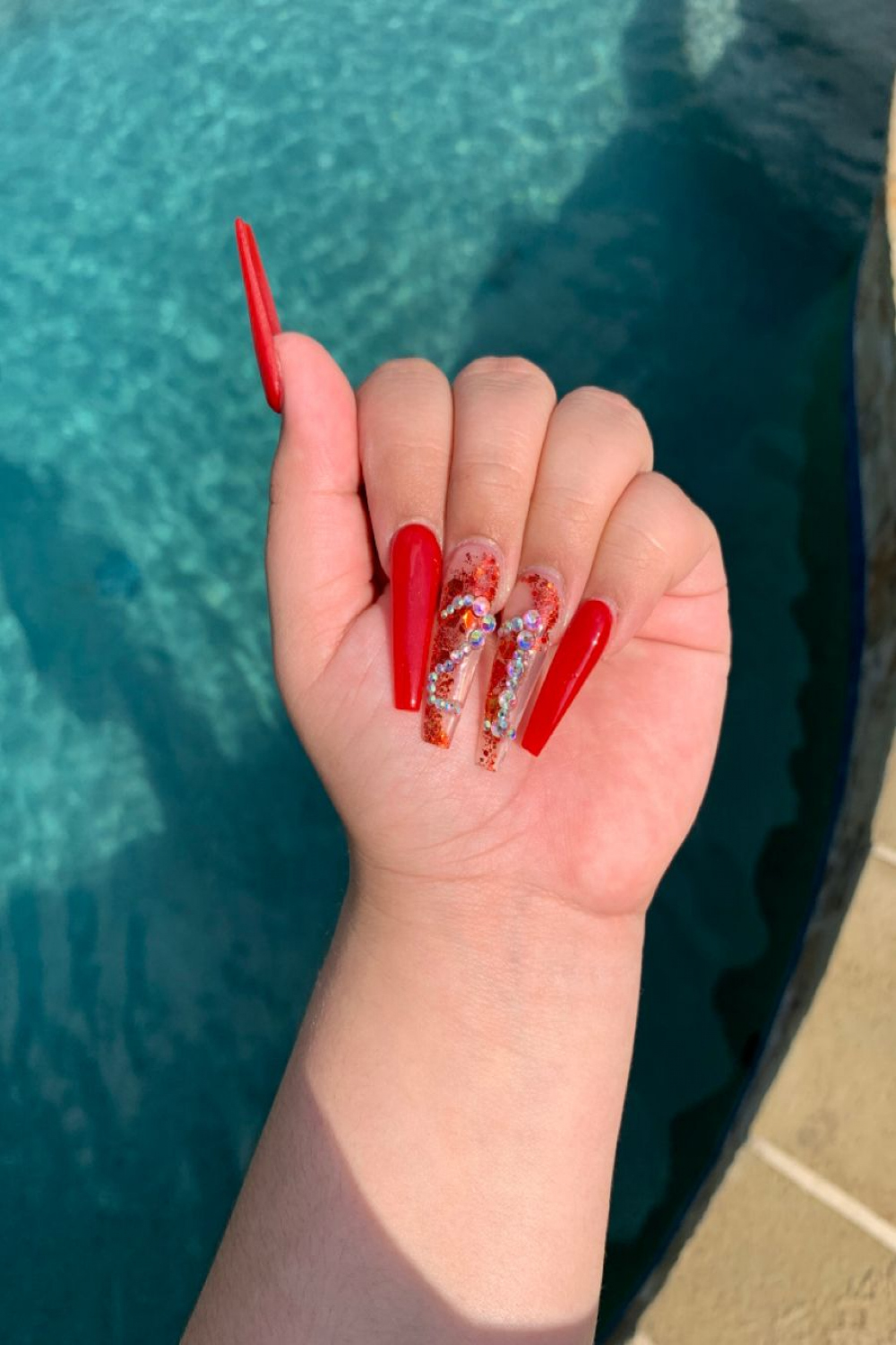 Birthday Nails  st birthday nails, Red acrylic nails, Sweet