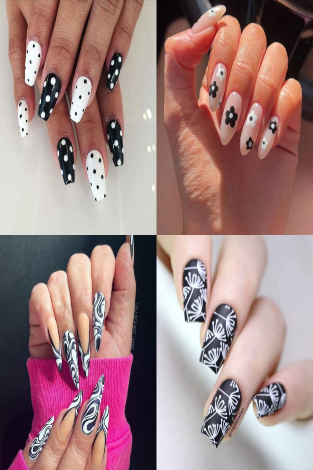 Black and White Nail Designs that You Will Love!