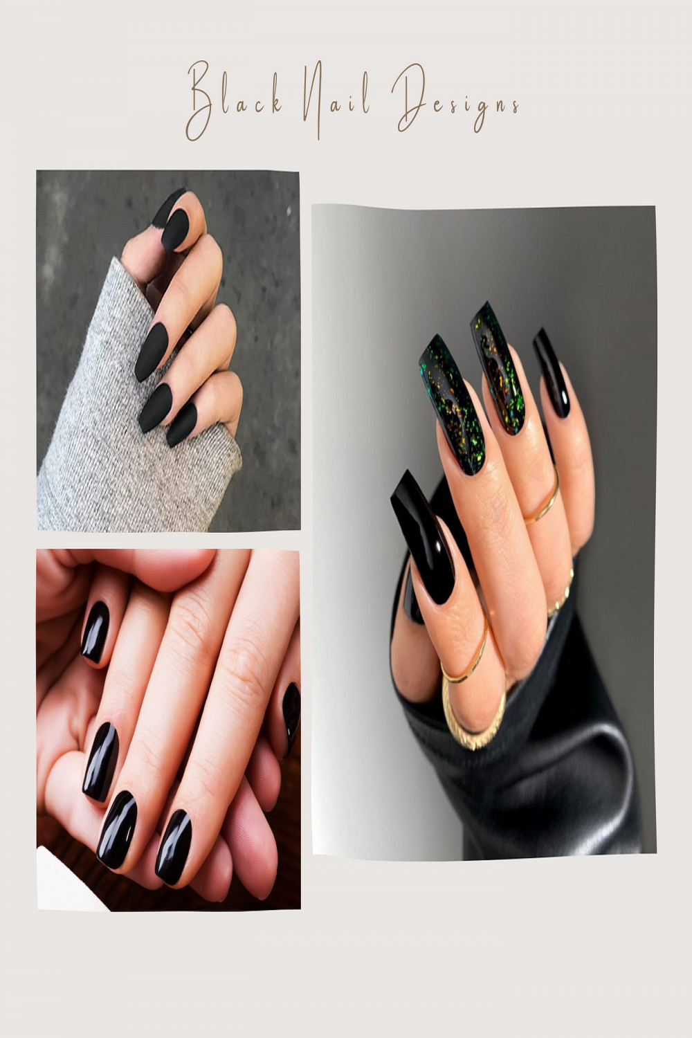 Black Nail Designs: Timeless Elegance And Versatile Style  by