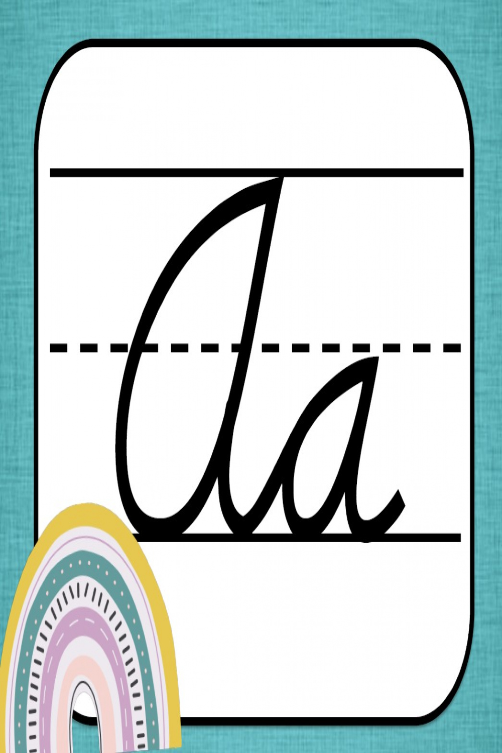 Boho Rainbow Cursive Alphabet Posters -  letters by Teach Simple