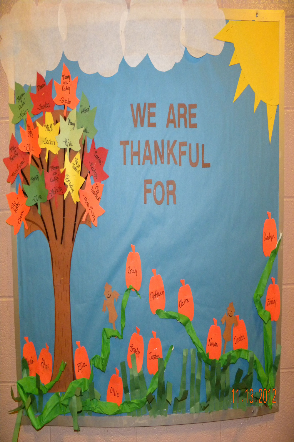 Bulletin board ideas  Thanksgiving bulletin boards, November