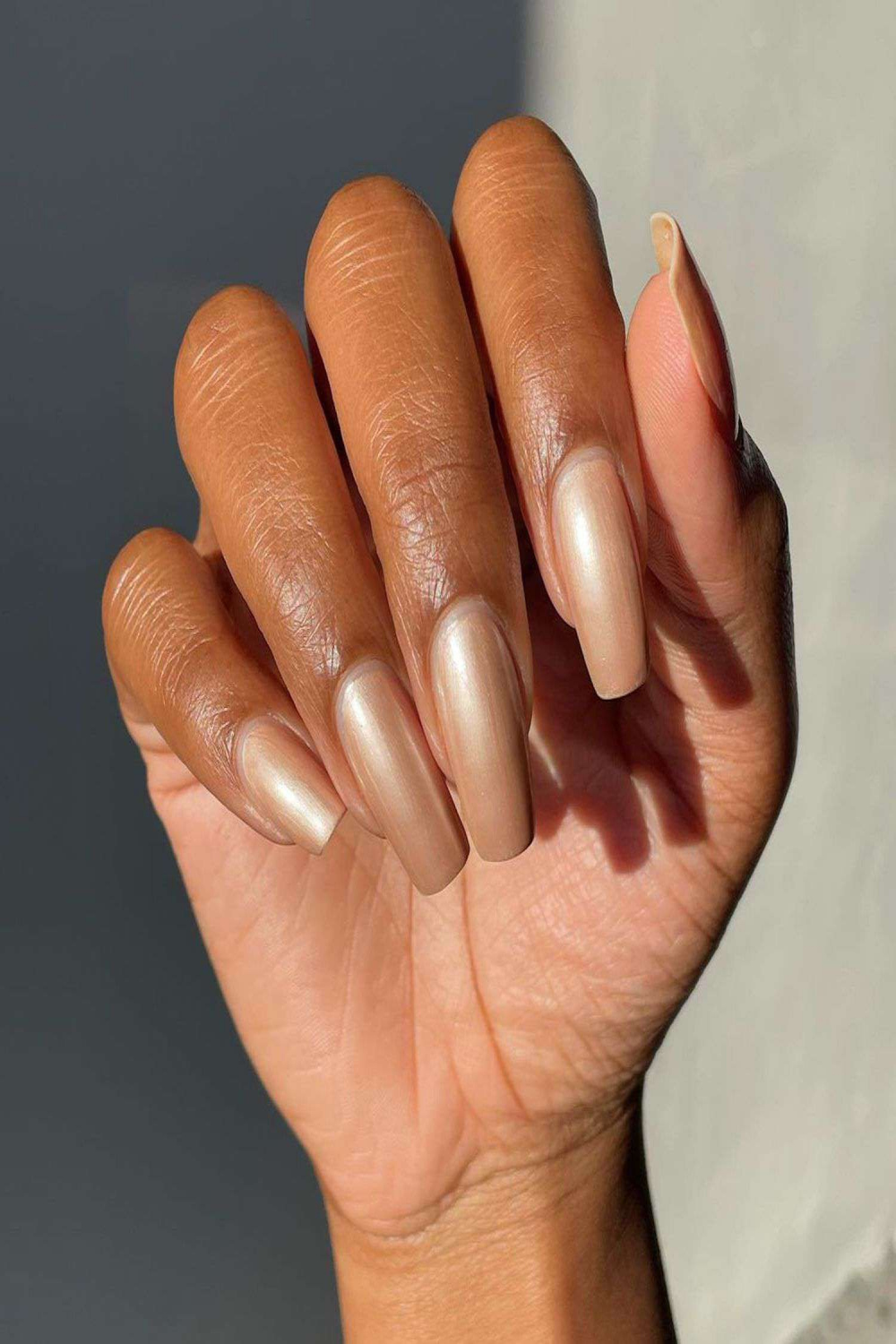 Champagne-Frosted” Nails Are the New Way to Nude