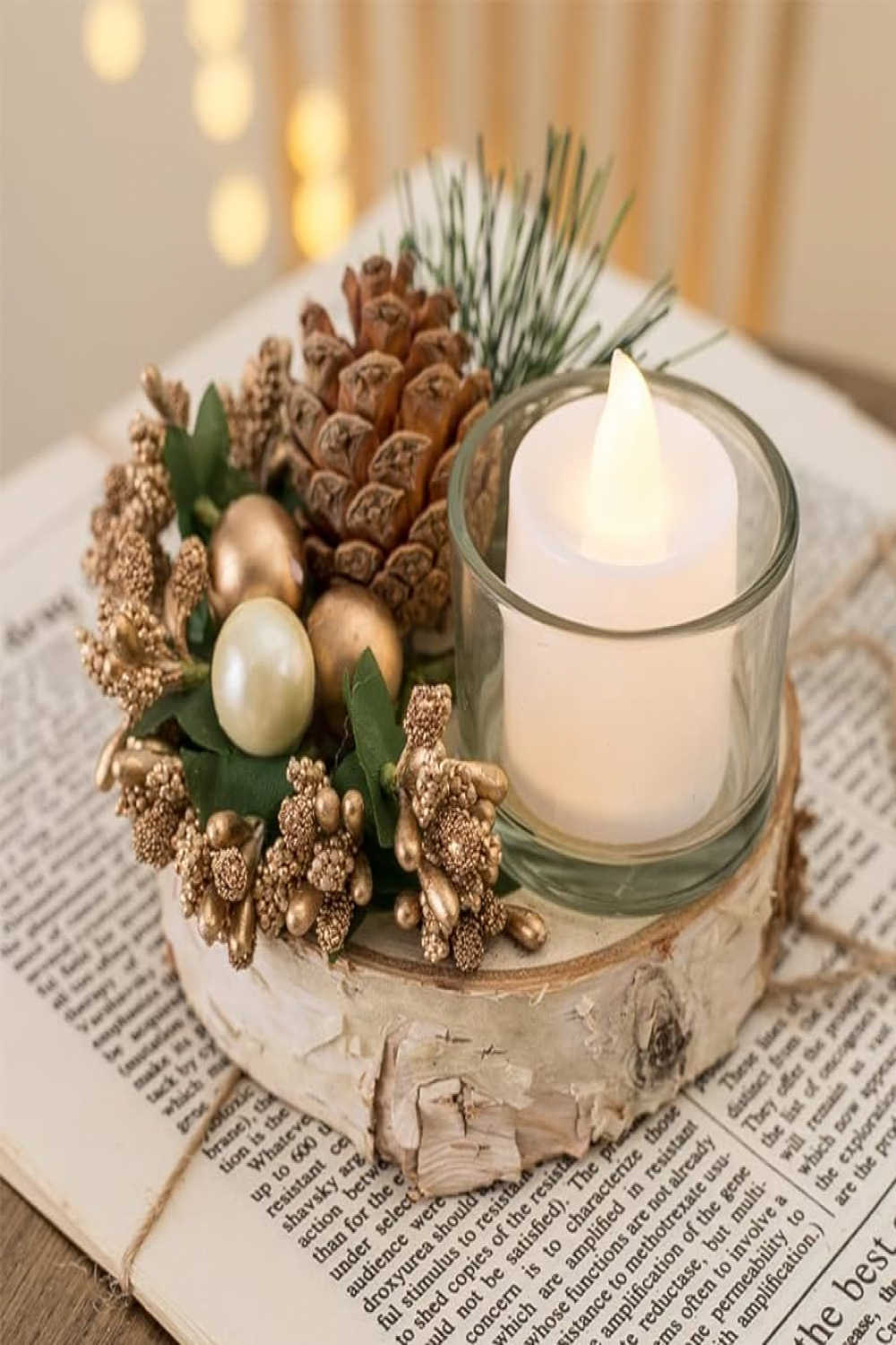 Christmas Candle Holder, Christmas Candle Holder, Advent Wreath, Pine Cones  Decoration, Christmas Wreath with Candles, Advent Wreath Decoration,