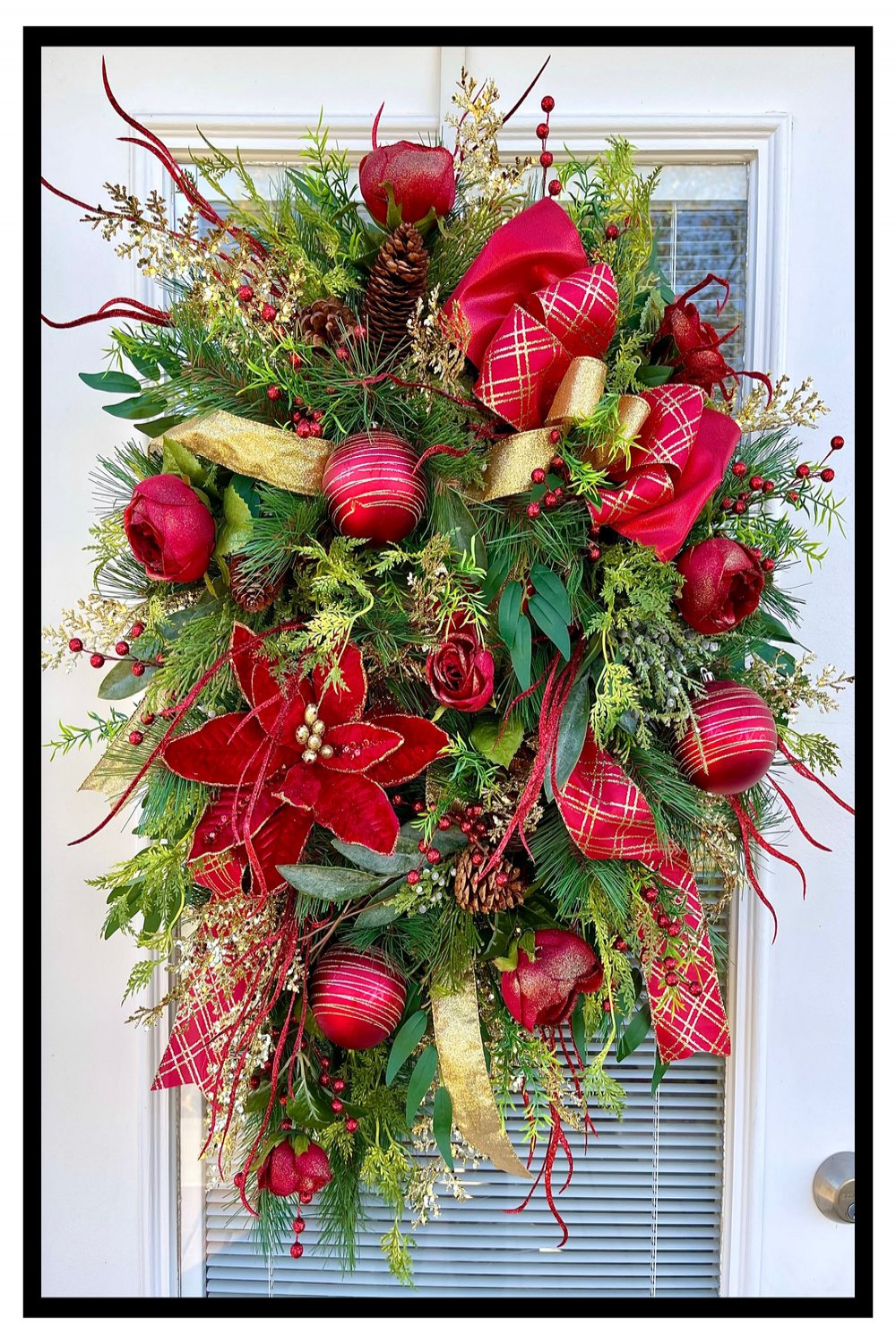 Christmas Door Swags  Elegant Christmas Wreaths  Holiday