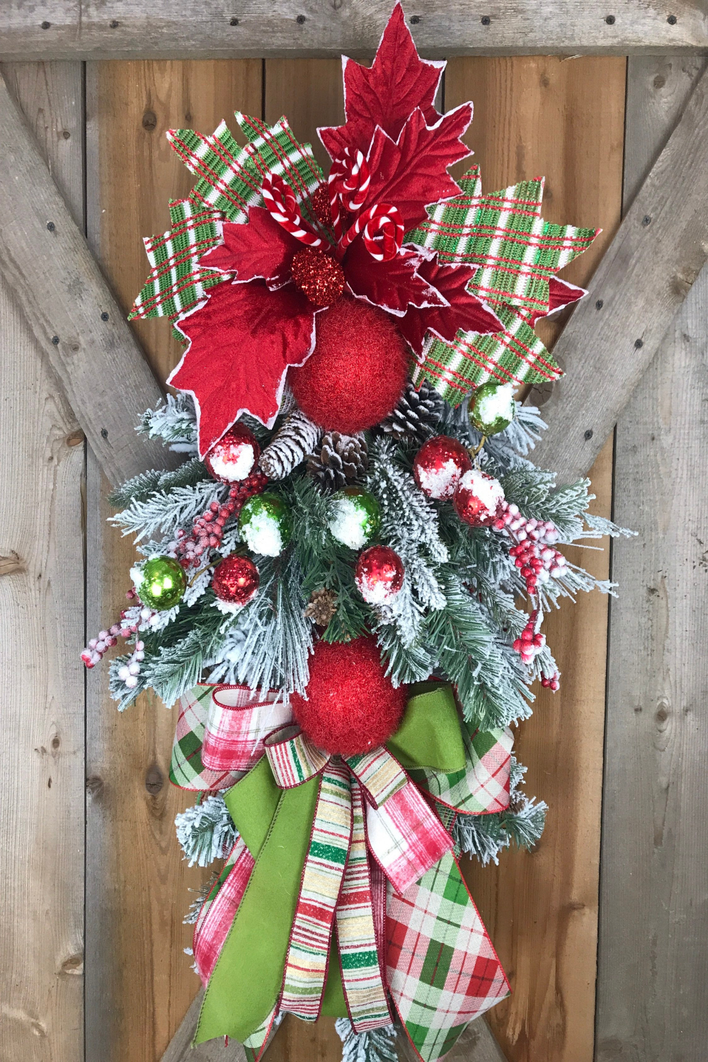 Christmas front door swag Christmas swag elegant Christmas - Etsy