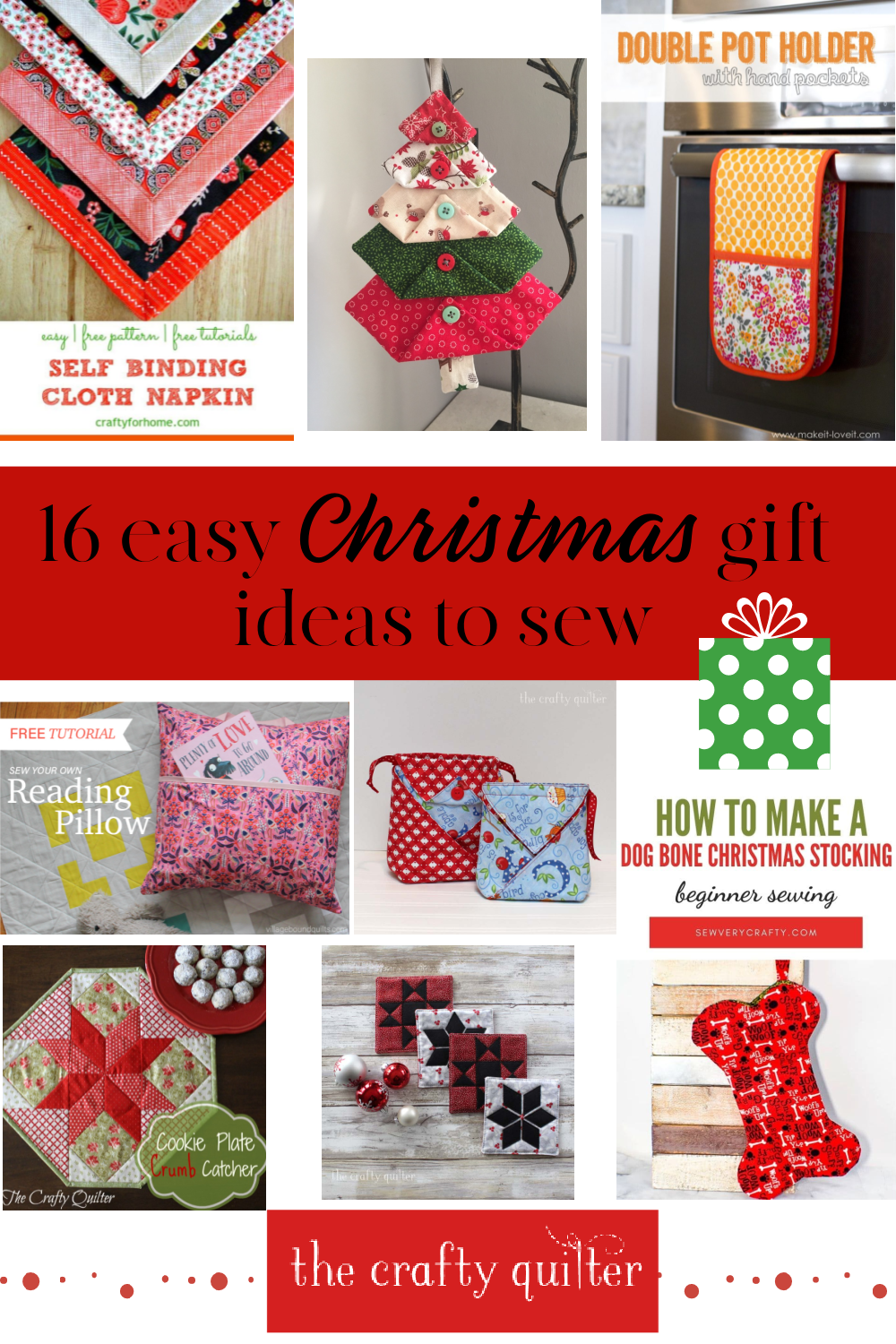 Christmas gifts to sew - The Crafty Quilter