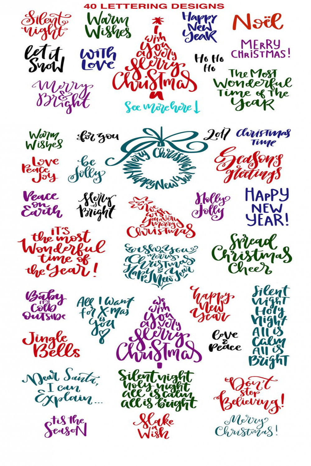 Christmas Lettering Quotes & Clipart  Christmas lettering