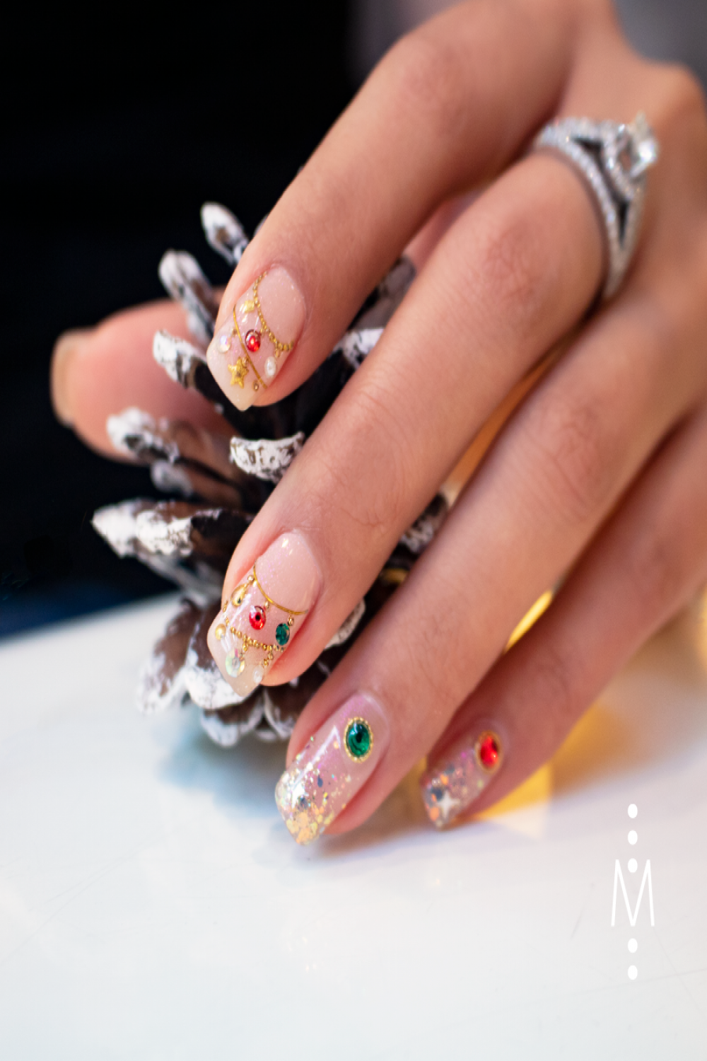 Christmas nail art:  minutes or more to be ready! - MERCI