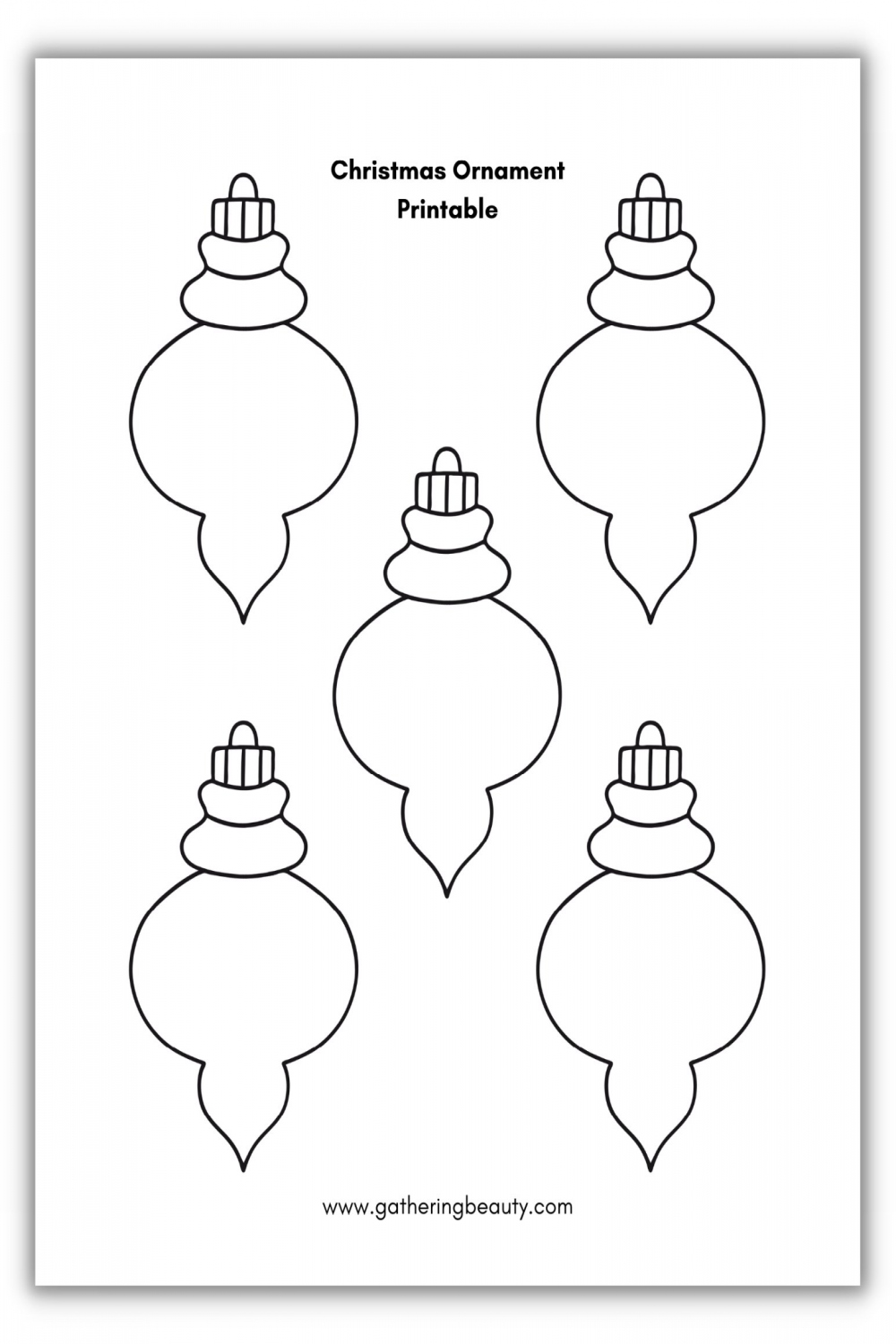 Christmas Ornament Printable — Gathering Beauty