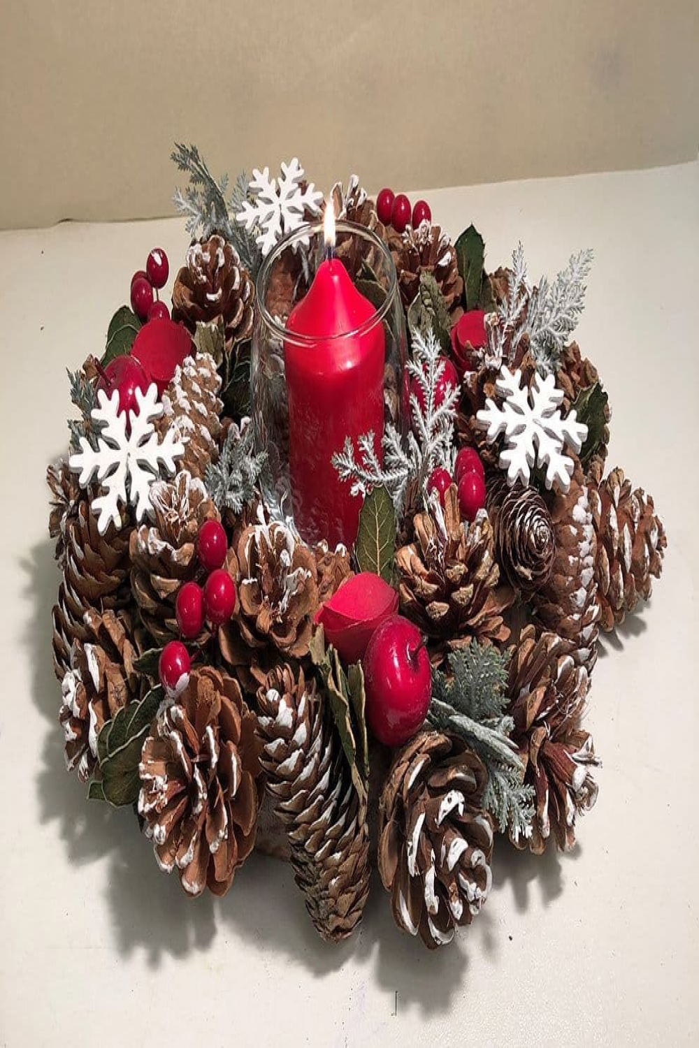 Christmas Table Wreath - Red