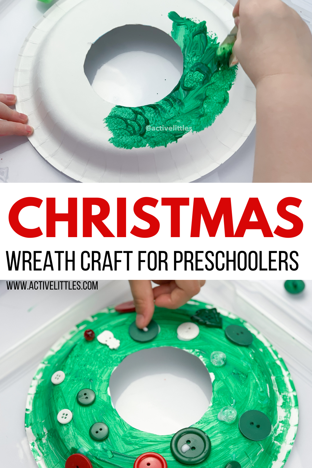 Christmas Wreath Craft for Preschoolers - Active Littles