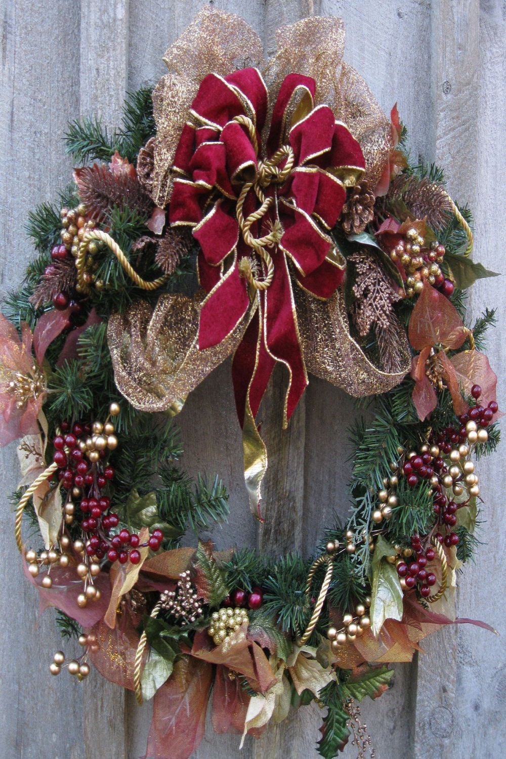 Christmas Wreath Holiday Door Wreath Victorian Decor - Etsy