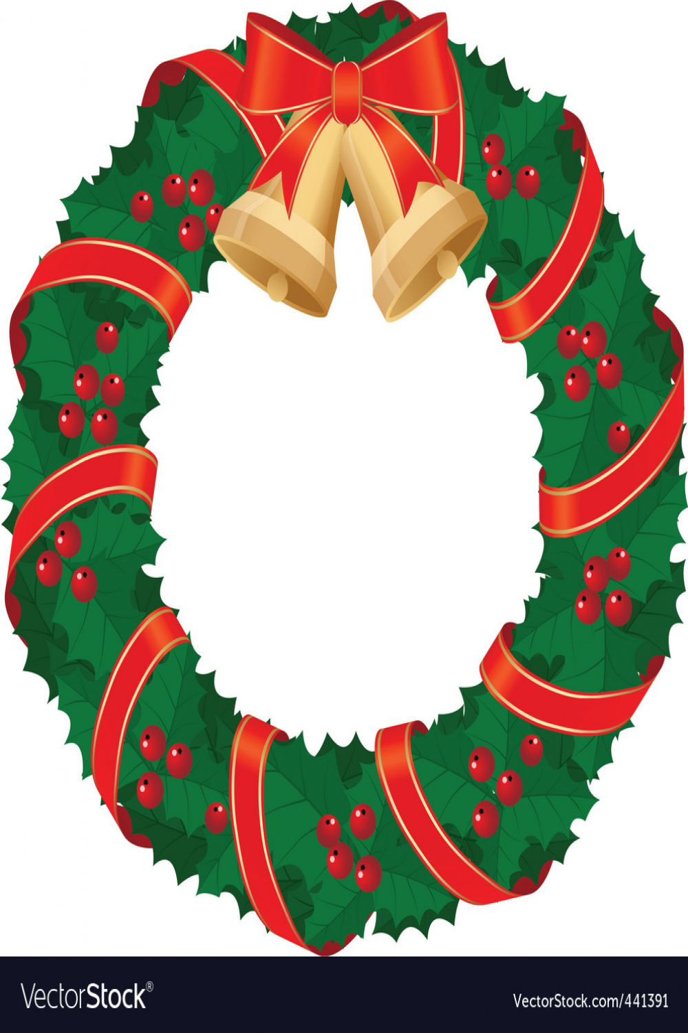 Christmas wreath Royalty Free Vector Image - VectorStock