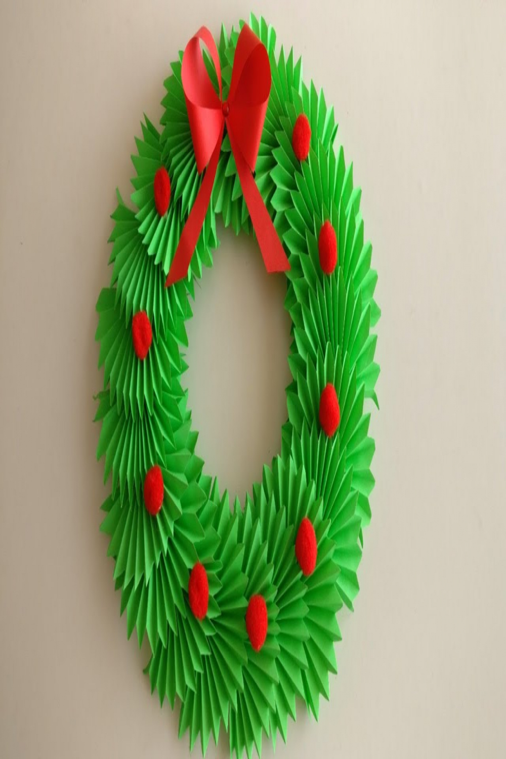 Christmas Wreath With Paper  DIY  Christmas Decoration Ideas  Paper  Christmas Wreath Paper Craft