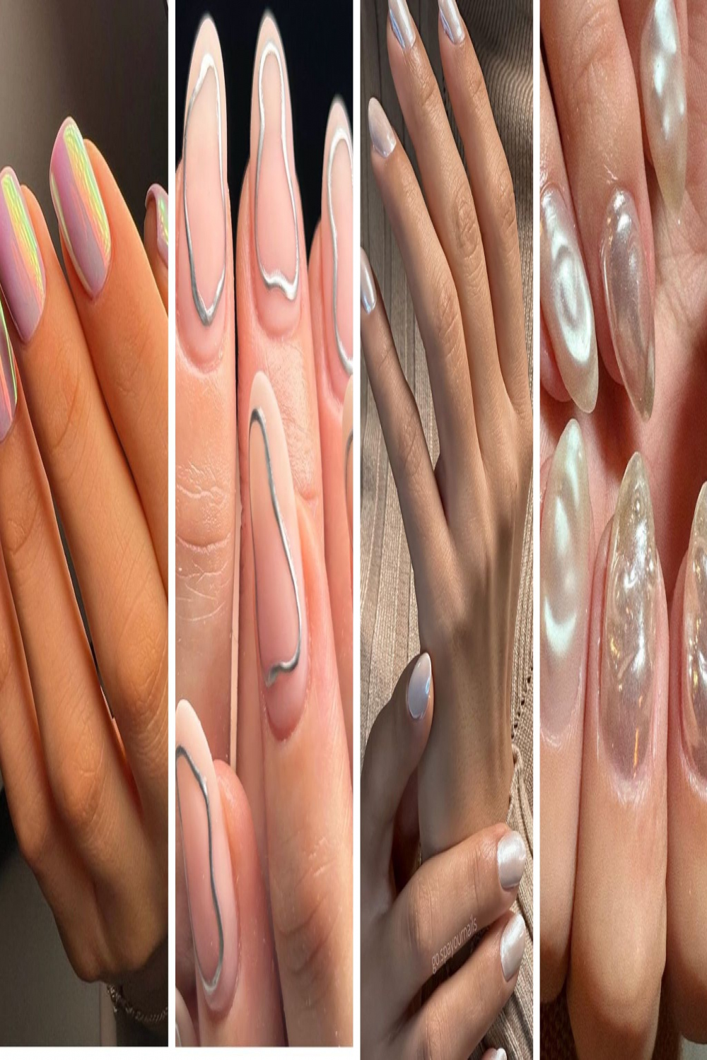 chrome nail designs + why the metallic mani is trending again