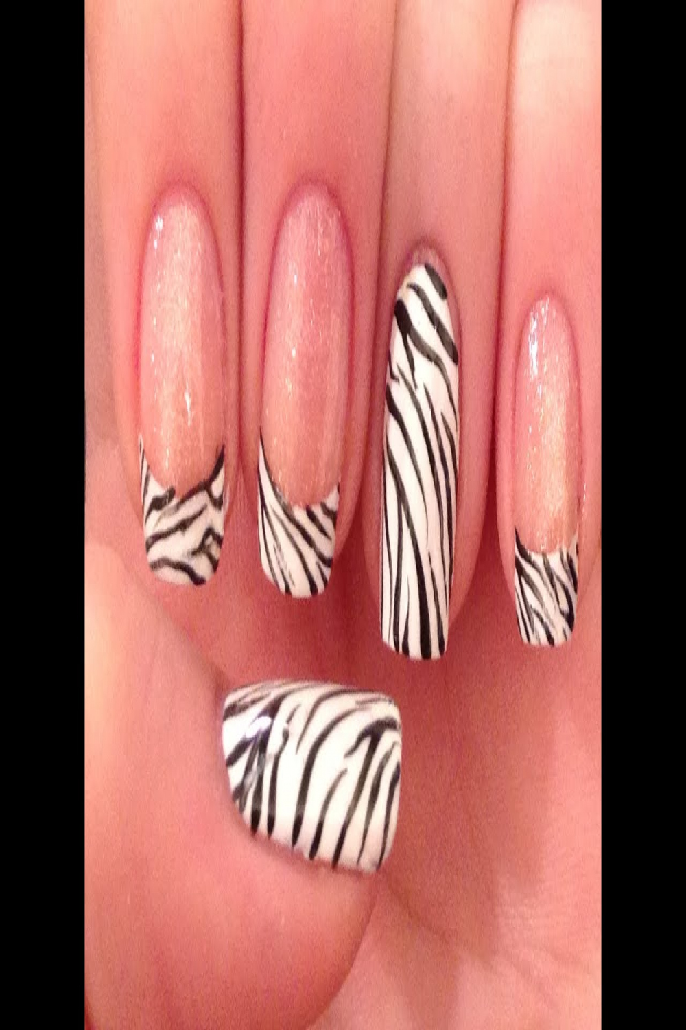 Classic Zebra Print Nail Art Tutorial