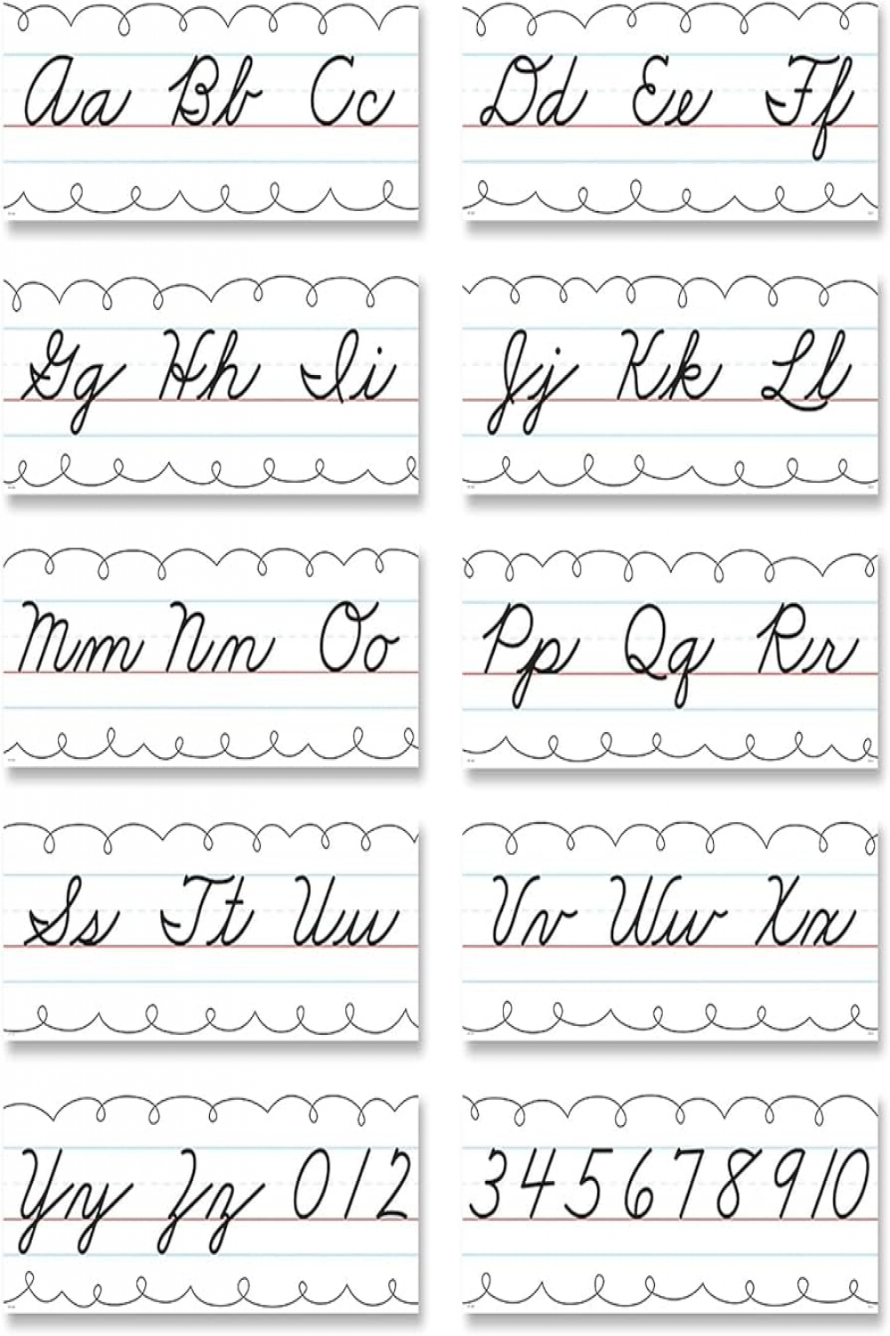 Creative Teaching Press Cursive Alphabet Line Notice Board Set