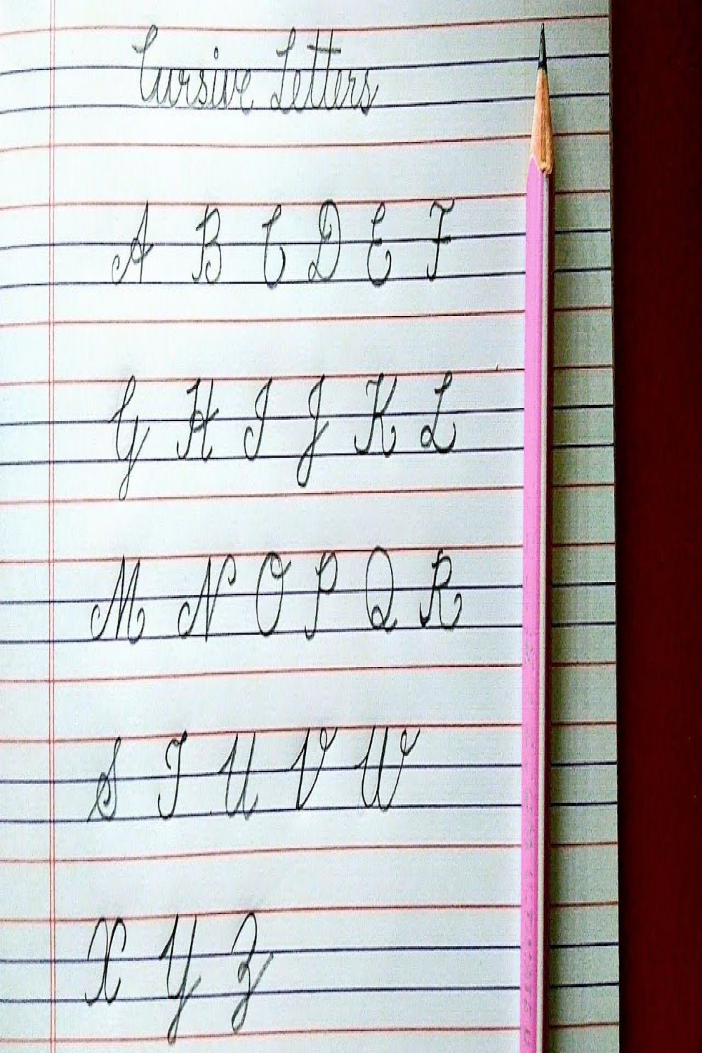 Cursive ABCD Capital letter in cursive, Capital letters A to Z