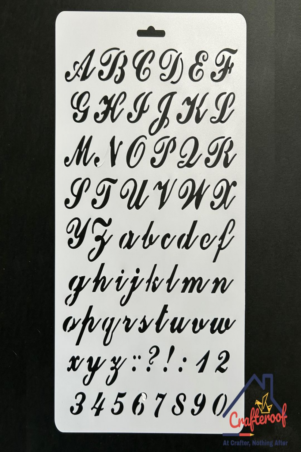 Cursive Alphabet and Numbers Stencil - Crafteroof