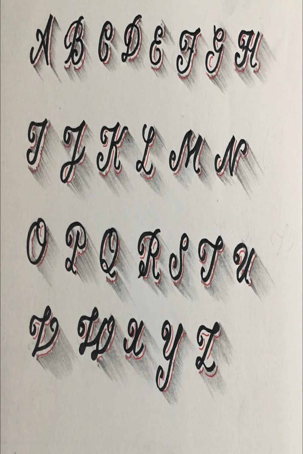 Cursive Alphabets/D effect