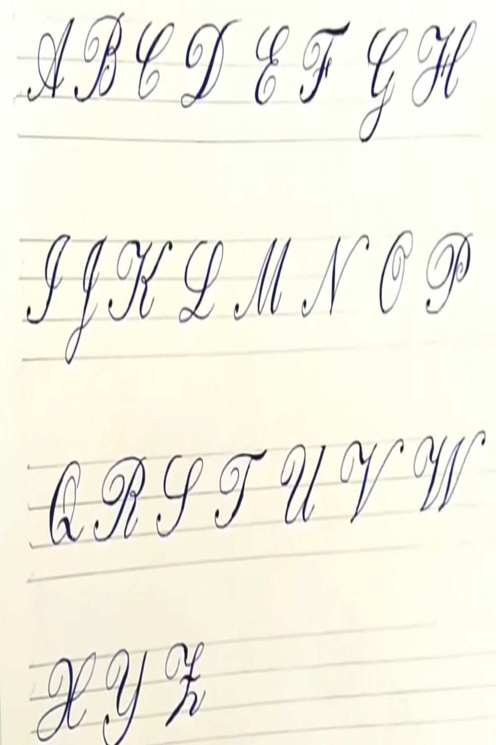 CURSIVE CALLIGRAPHY WRITING A TO Z CAPITAL LETTERS for beginners.Cursive  Writing.