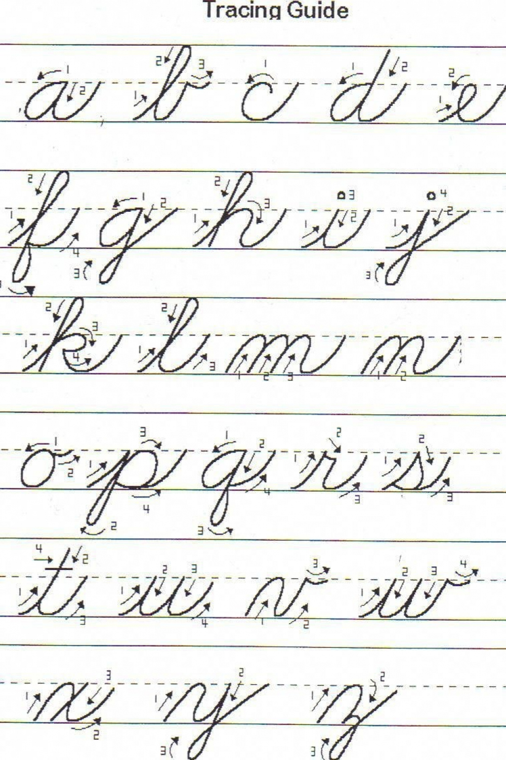 Cursive Handwriting Tracing Worksheets, Practice Sheet and