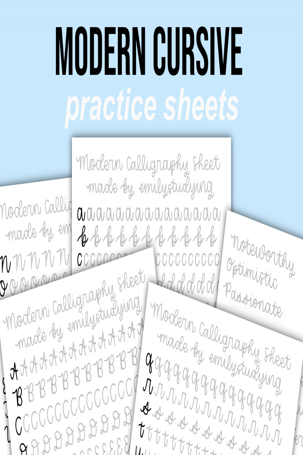 Cursive Practice Sheet Template Printable & Digital Download - Etsy