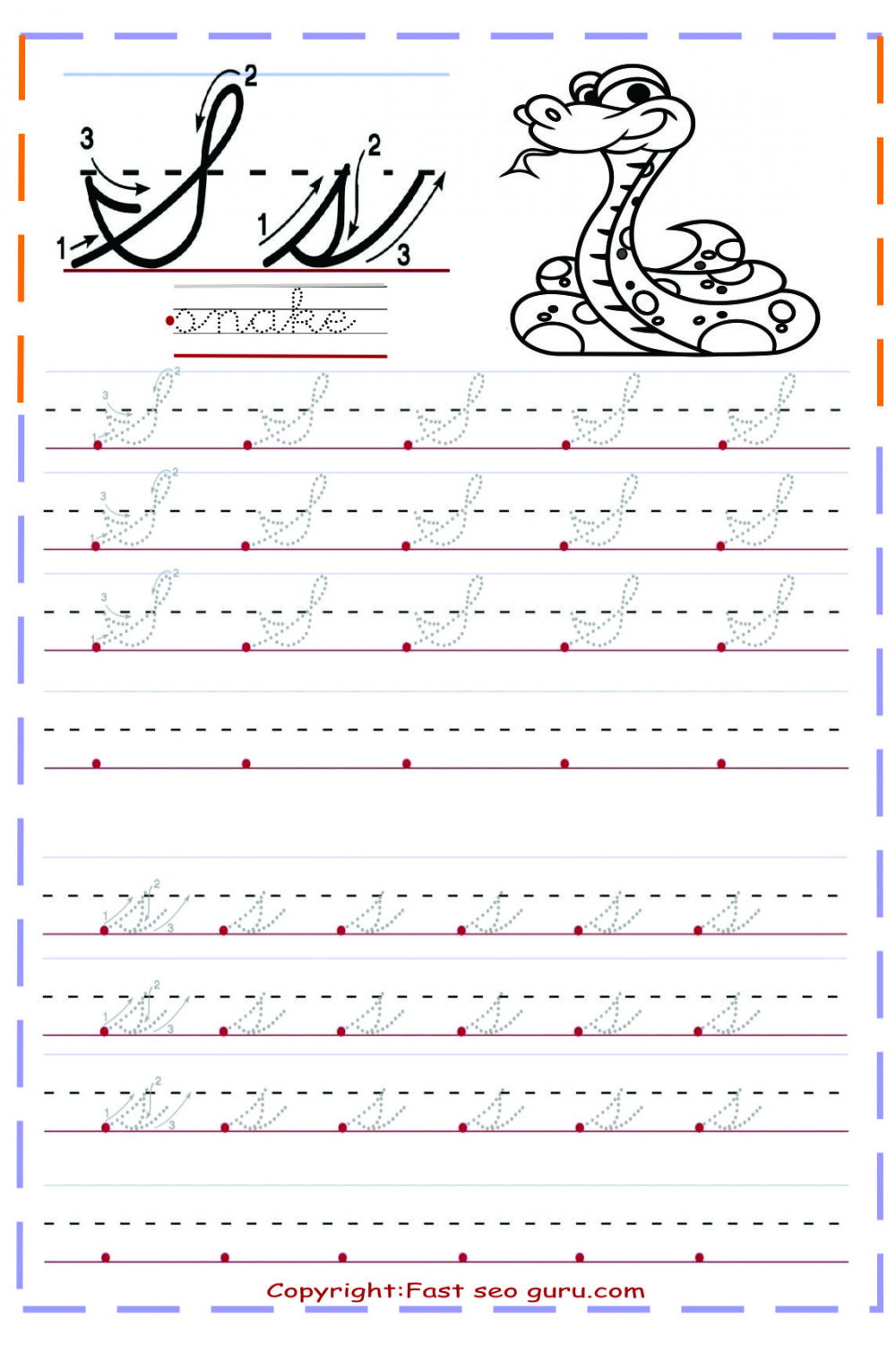 Cursive writing worksheets, Cursive writing practice sheets