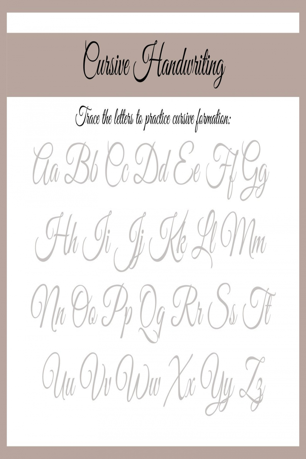 Customize + Cursive Writing Worksheet Templates Online - Canva