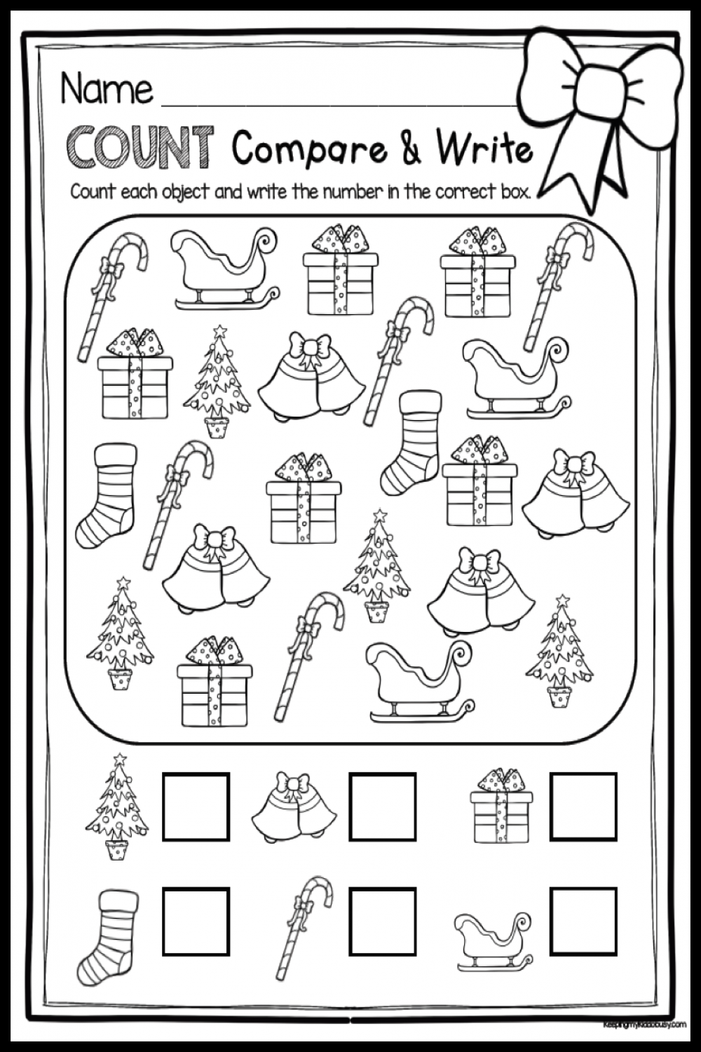 December Morning Seat Work in Kindergarten - FREE WEEK — Keeping