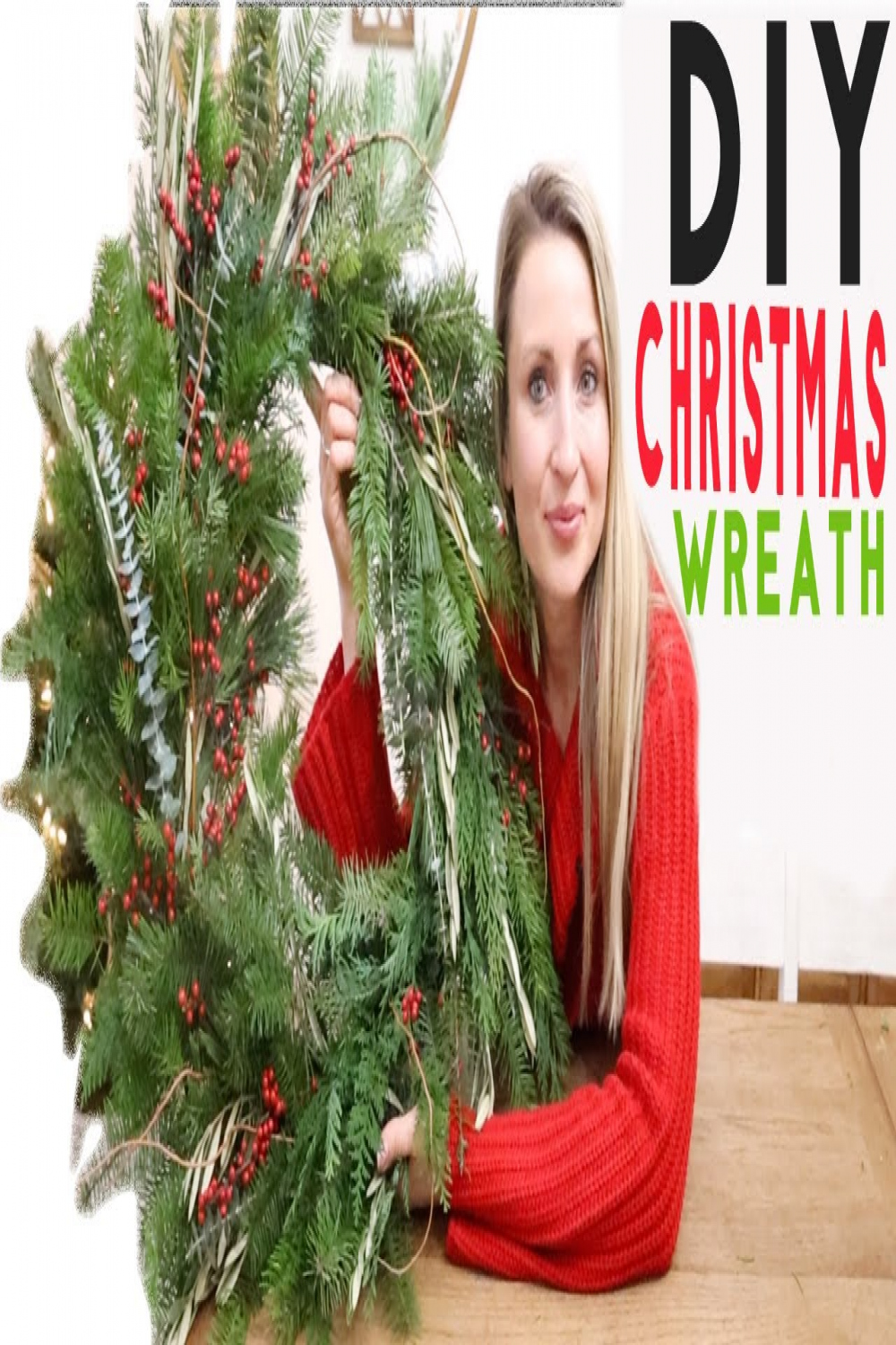 DIY Christmas Wreath with Real Branches Tutorial! Decorating Craft Ideas