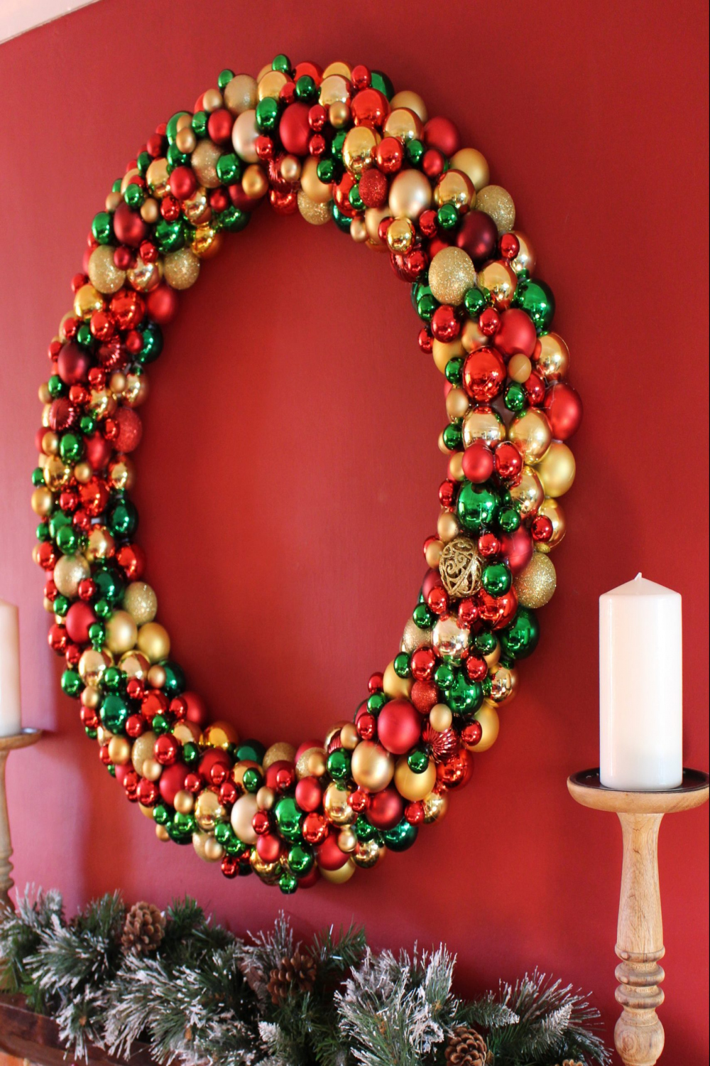 DIY Pool Noodle Christmas Wreath - Once a Duckling