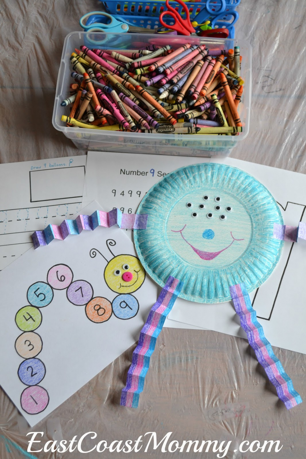 East Coast Mommy: Number Crafts Number NINE Monster and