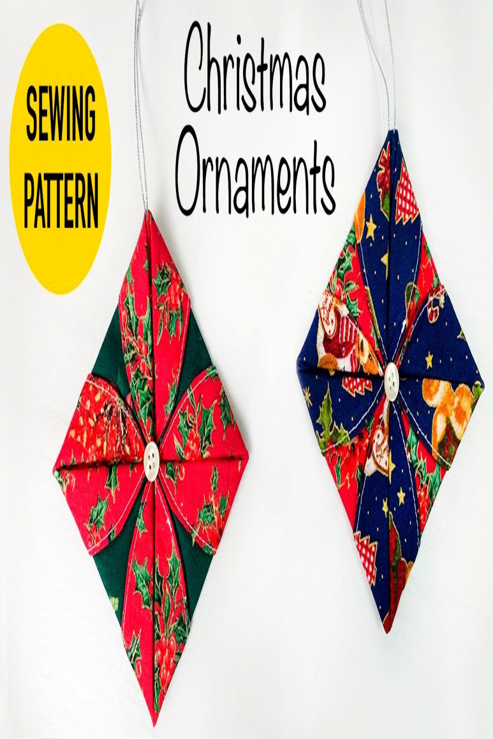 EASY Christmas Ornaments sewing pattern / DIY Christmas project for  beginners