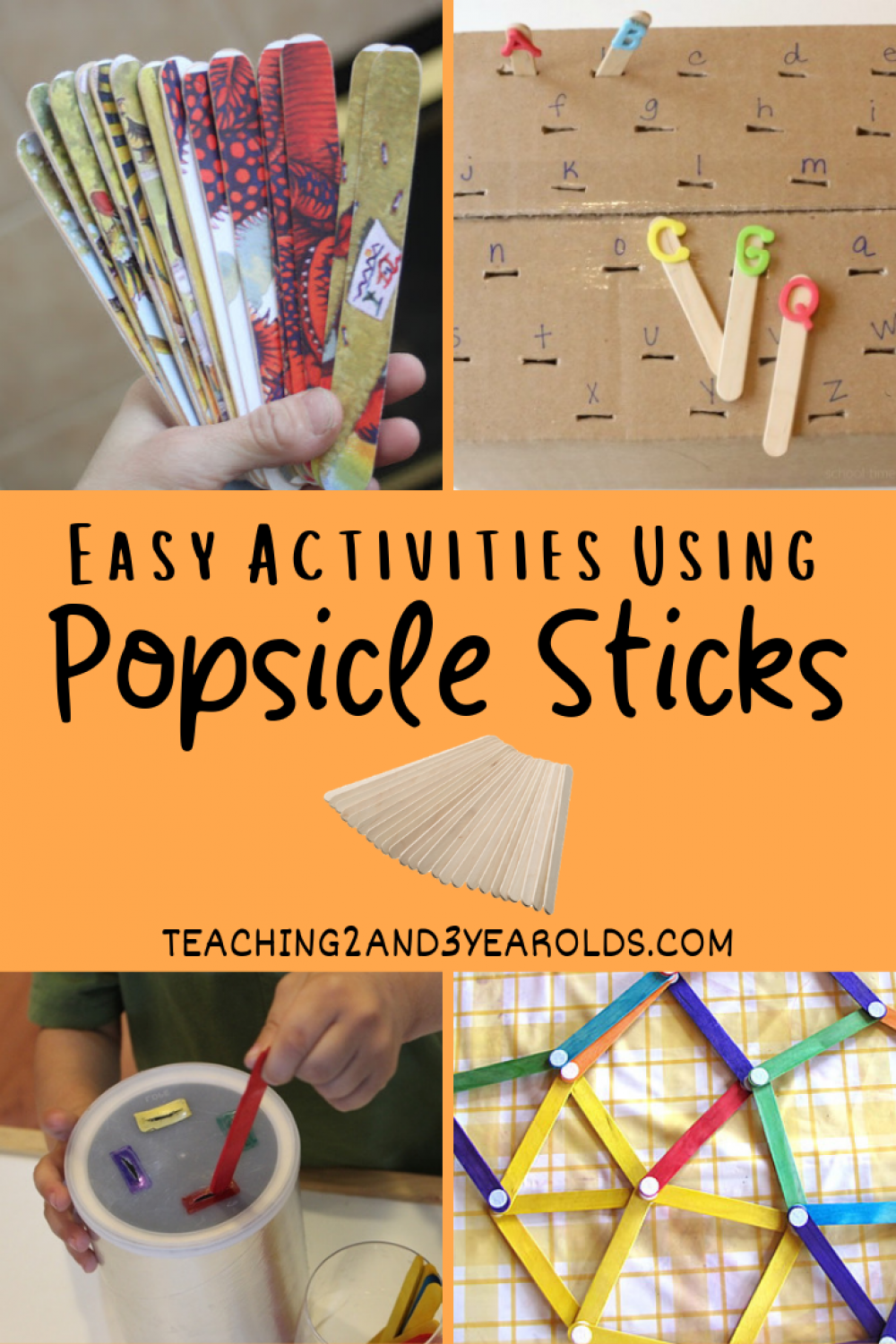 Easy Popsicle Stick Activities for Toddlers and Preschoolers