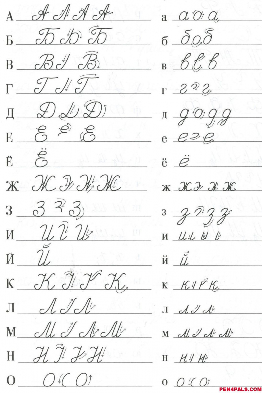 ℘ Easy Read and Write Russian Cursive for ⚤Adults (video, pdf