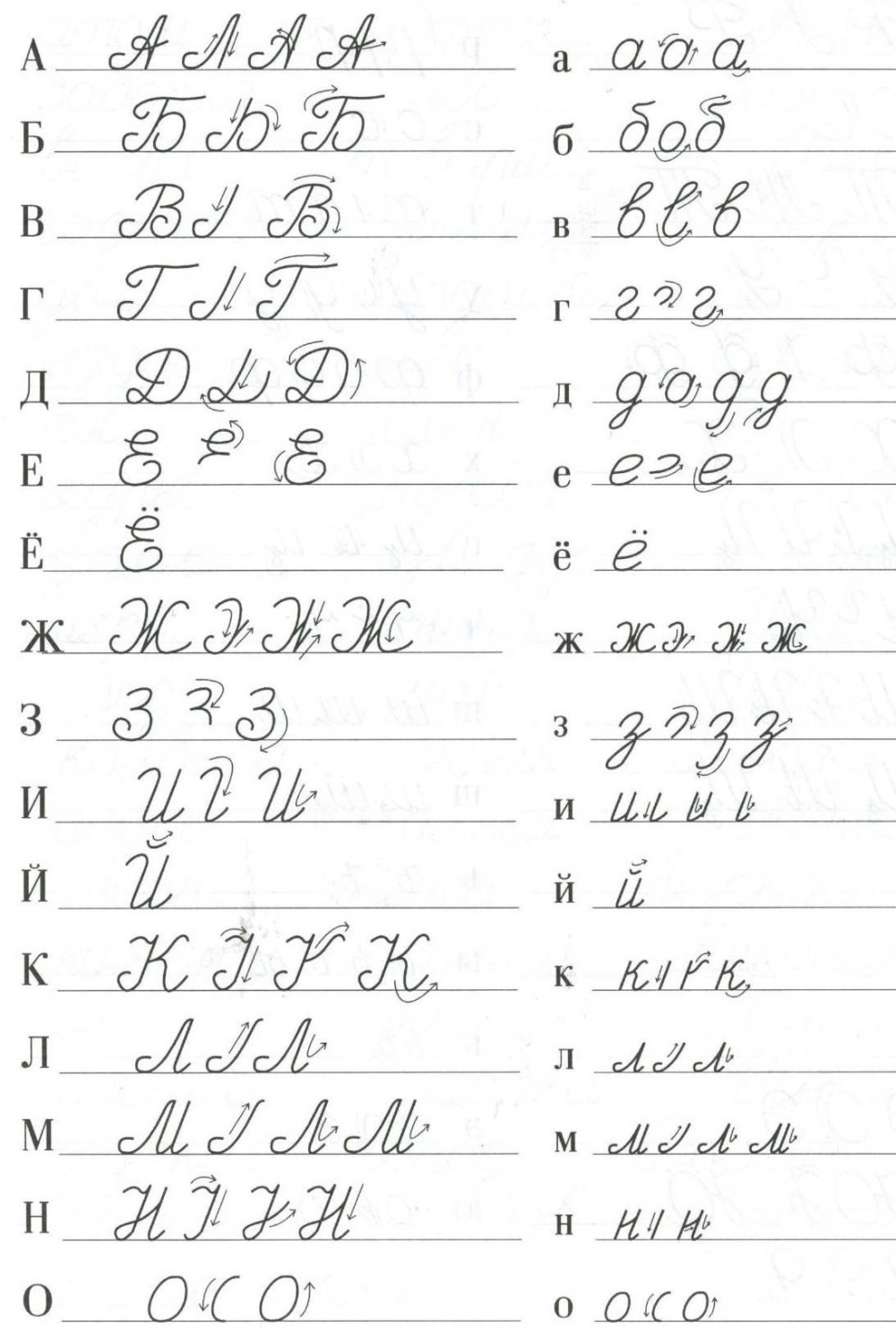 ᐉ Einfach lesen und schreiben Russisch Cursive für ⚤Erwachsene