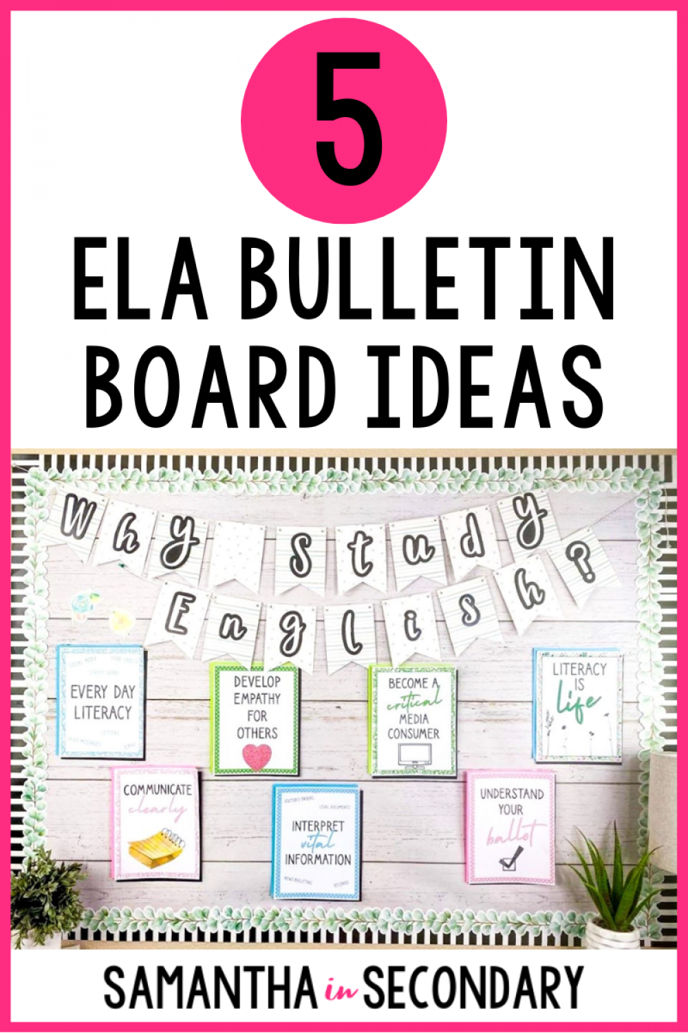 ELA Bulletin Board Ideas for Your Classroom - Samantha in Secondary