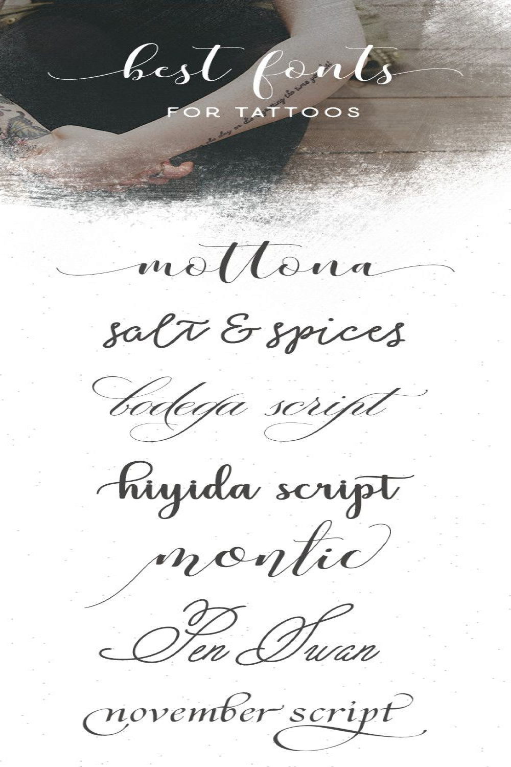 Explore  cursive script tattoo fonts on Creative Market