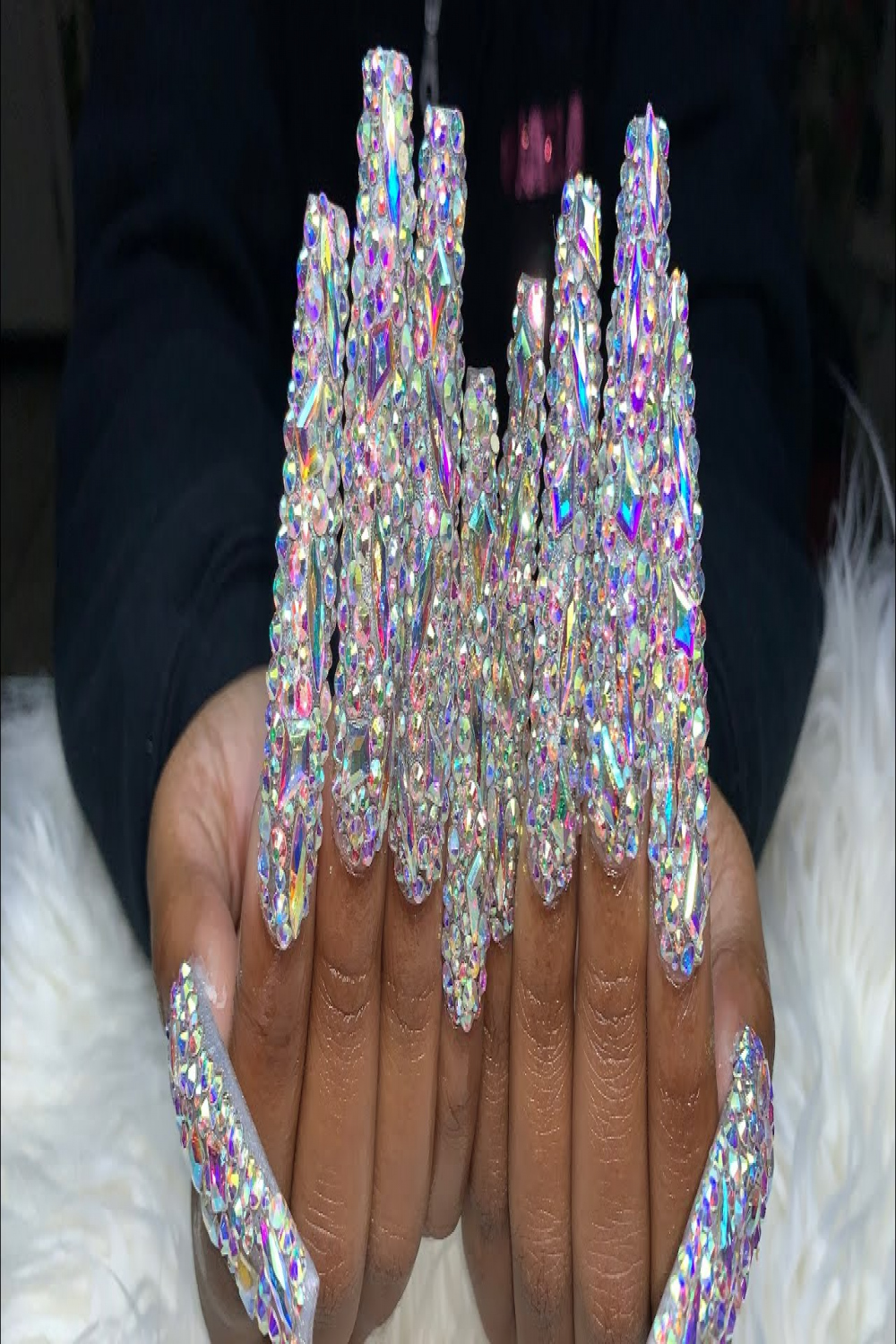 Extendo Bling Nails  Blinged Out Nails  Birthday Nails  Acrylic