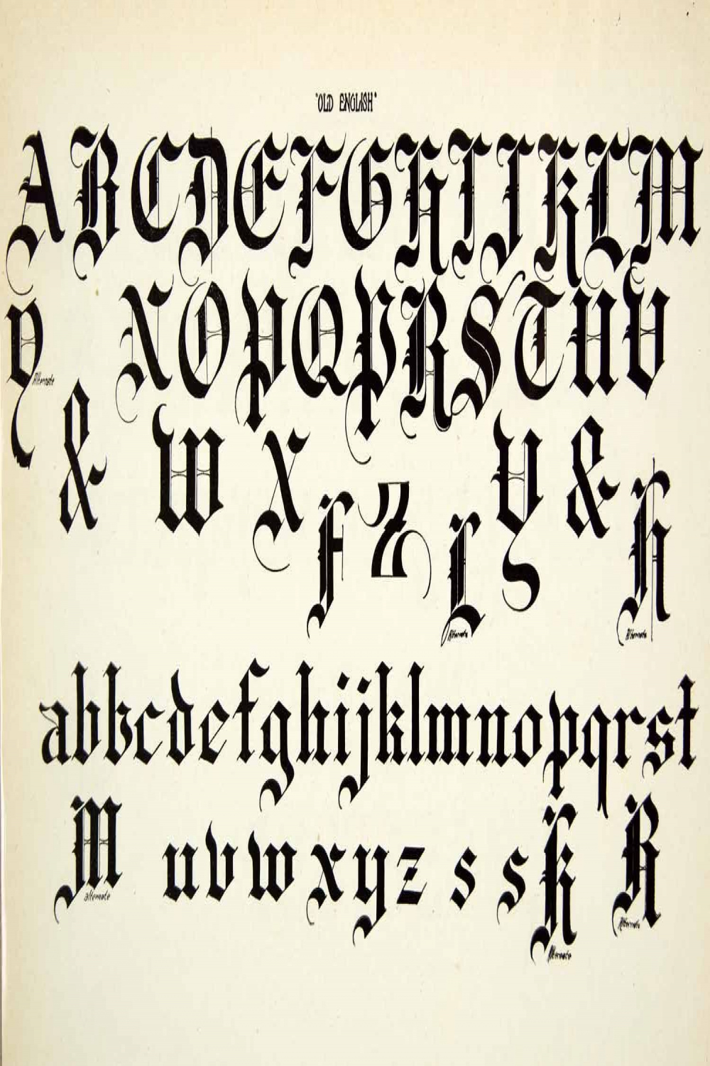 Fancy Old English Letters Alphabet  Lettering alphabet, Alphabet