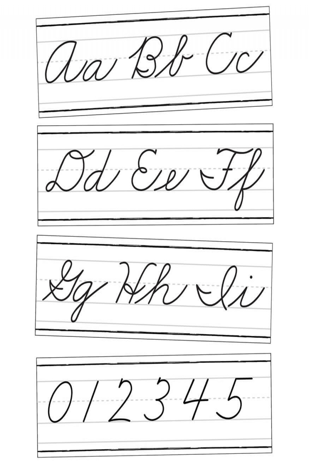 Farmhouse Alphabet Line: Cursive Bulletin Board Set Grade -