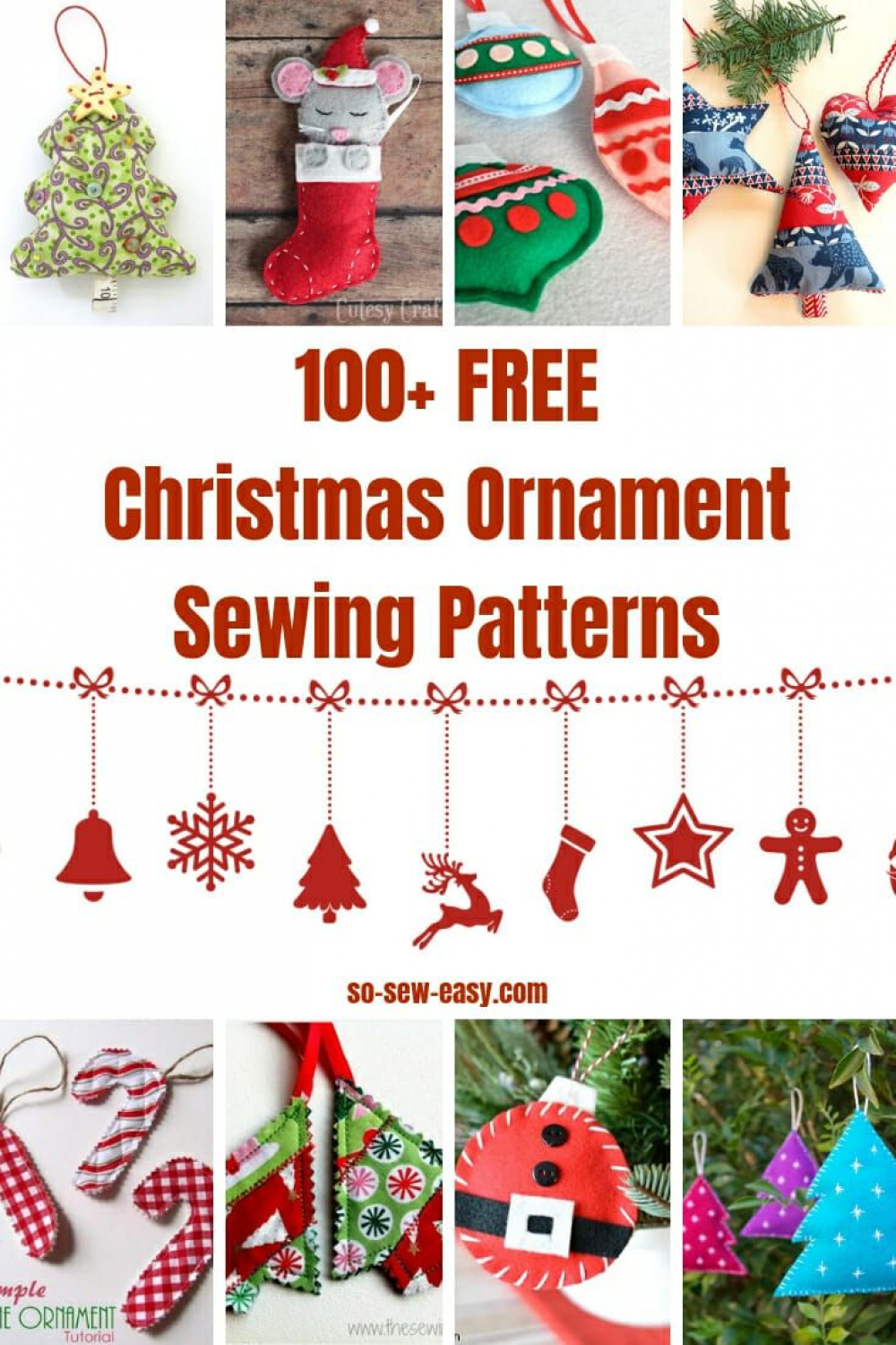 + FREE Christmas Ornament Sewing Patterns  So Sew Easy