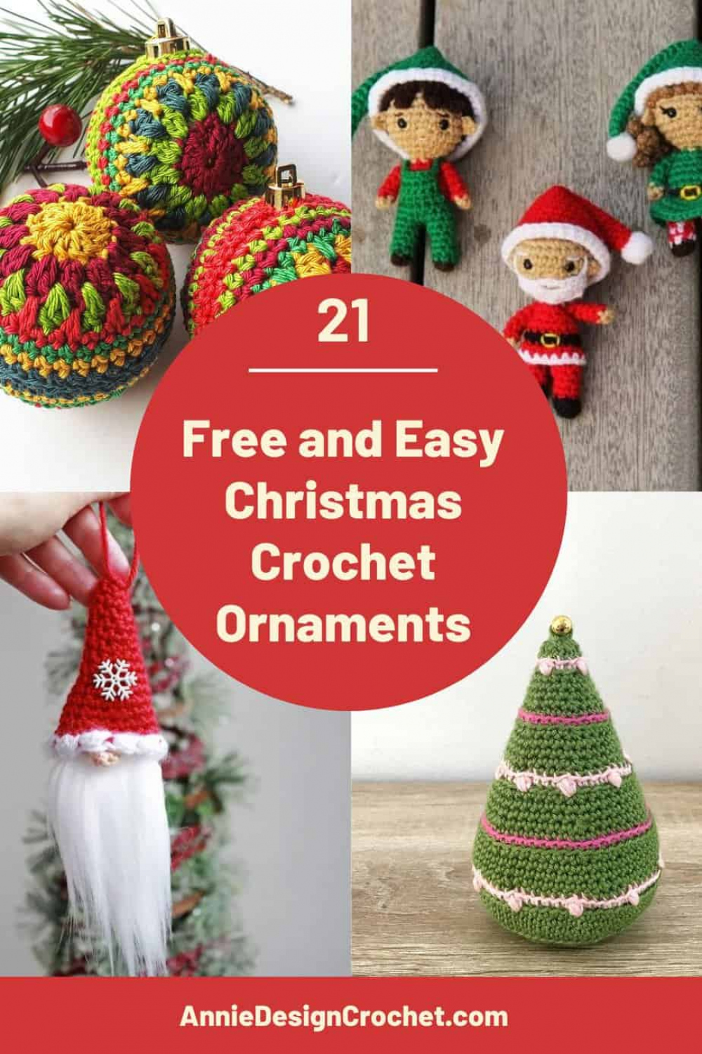 Free Crochet Patterns for Christmas Ornaments - Annie Design