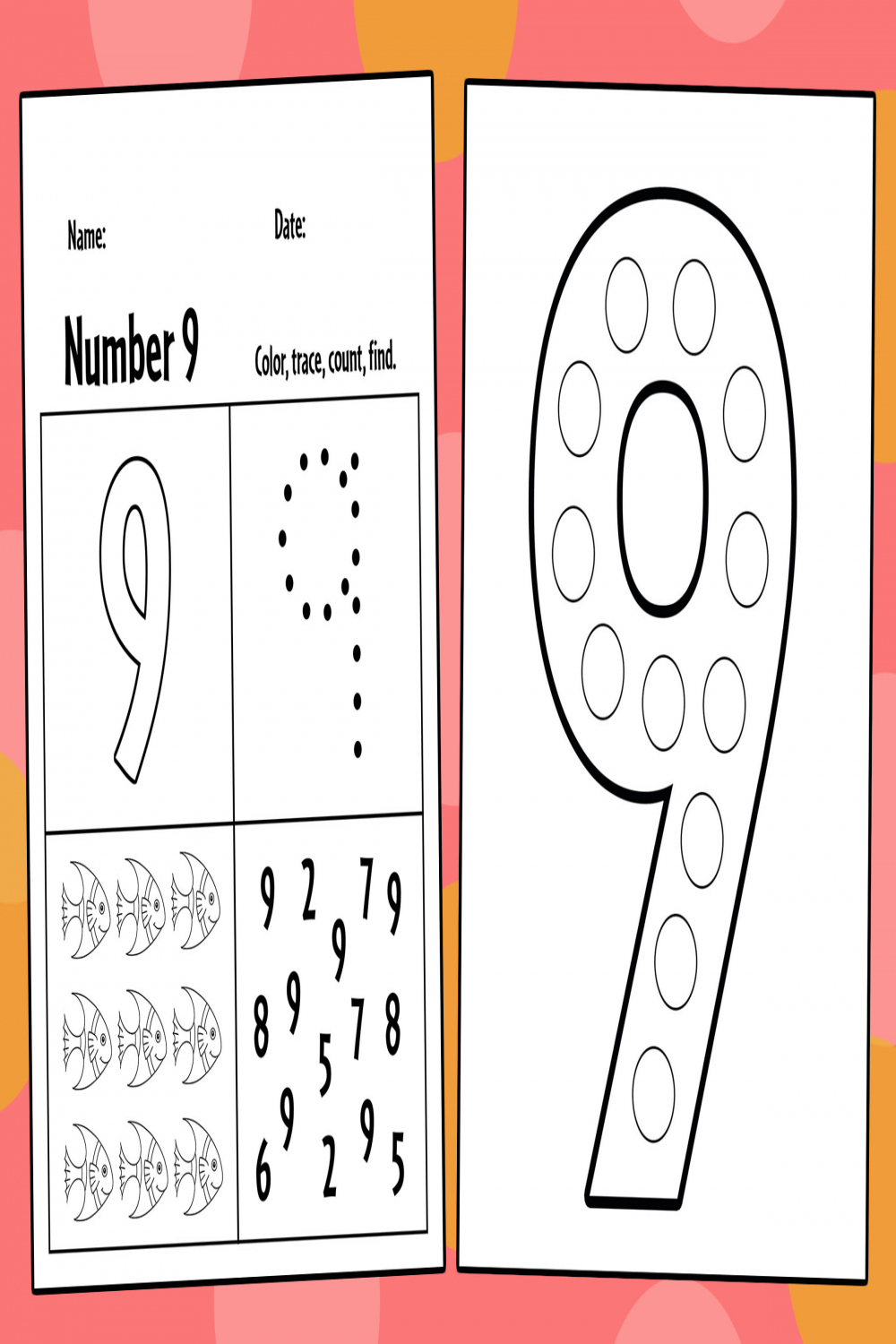 FREE Number  Worksheets for Preschool ⋆ The Hollydog Blog