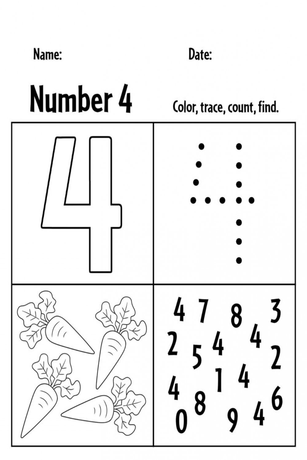 FREE Number  Worksheets for Preschool ⋆ The Hollydog Blog