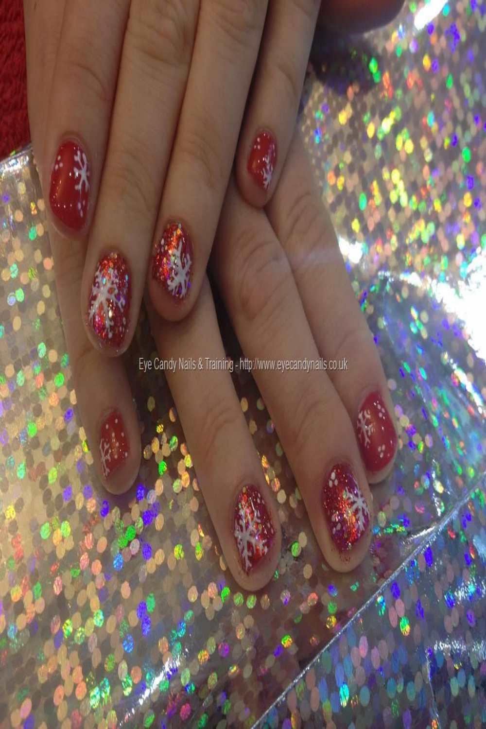 Gel polish on natural nails and Xmas nail art  Xmas nail art